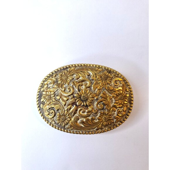Vintage El Arturo Bronze Belt Buckle by Crumrine‎ Jewelers Floral Scroll--433.25 main image 6
